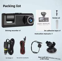 Caméra de tableau de bord de voiture IPS 2 pouces 1080P avec Wi-Fi, carte TF 32 Go, enregistrement en boucle, date et heure -20 ℃   ~+70 ℃