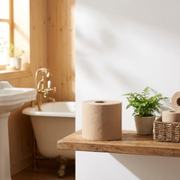 Papier toilette en bambou pur, 3 plis, doux, pour maison d'hôtes, motel, camping, compatible avec les fosses septiques, compostable, respectueux de la peau, doux