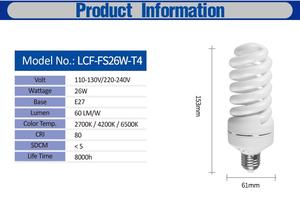 Barato 40w cfl lámpara fluorescente e27 bombilla cfl 8000h - Product Image 4