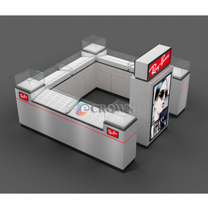 Retail Optical Kiosk Design Luxury Baccy Display Cabinet Sunglass Kiosk Haptic <strong>Lens</strong> Counter Pls Kiosk <strong>Ocular</strong> Cabinet Booth OEM - Product Image 1