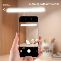 Lampe de bureau LED à clipser avec chargement USB pour étudiants, lampe de lecture pour dortoir et chambre, idéale pour le bureau, les études, etc.
