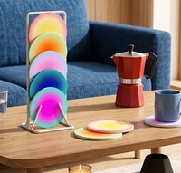 Sous-verres en acrylique à changement progressif de couleur, sous-verres isolants thermiquement, sous-verres anti-brûlure pour la maison, sous-verres de bureau