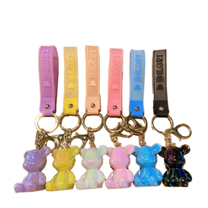 Portachiavi in PVC con attraversamento di animali 5 stili cartone animato Isabelle Blathers Tom Nook <span class=keywords><strong>Mabel</strong></span> in grado di gomma resistente per le tue chiavi - Product Image 2