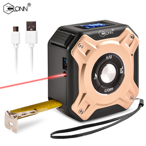 <span class=keywords><strong>2</strong></span> trong 1 laser có thể sạc lại khoảng cách mét 40m Độ chính xác cao Laser Rangefinder laser kỹ thuật số đo băng 5m - Product Image 2