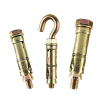 Usine En Gros Attaches M6 M8 M10 Zinc Placage Jaune En Acier Au Carbone 3pcs 4pcs Fix Boulon D'ancrage Rawl Boulon