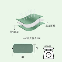 Matelas de camping gonflable en nylon fabriqué en usine, auto-gonflant, avec sangles de réglage en hauteur, 193 cm