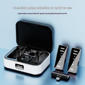 โทรศัพท์มือถือแบบคลิปหนีบปลอกคอลดเสียงรบกวนไมโครโฟนลาวาเลียร์ไร้สายสำหรับถ่ายทอดสดสีแดง S18รุ่นส่วนตัว - Product Image 3