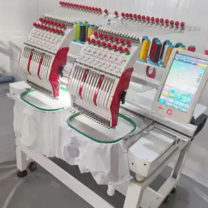 PUFA Профессиональная высокоскоростная машина 1200 об/мин, 12 игл, вышивальная машина, компьютеризированная вышивальная машина с 2 головками