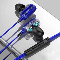Earphone Wired In-Ear Dual Dynamic dengan Konektor Tipe-C, Suara HiFi Quad Driver Canggih untuk Kebanyakan Ponsel