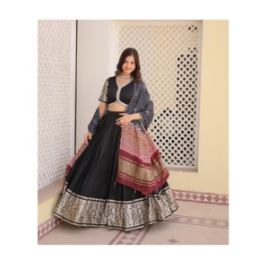 Viscosa de calidad estándar Lehenga Choli con Gajji Silk Dupatta para mujer, ropa de boda y FIESTA DE LA India - Product Image 1