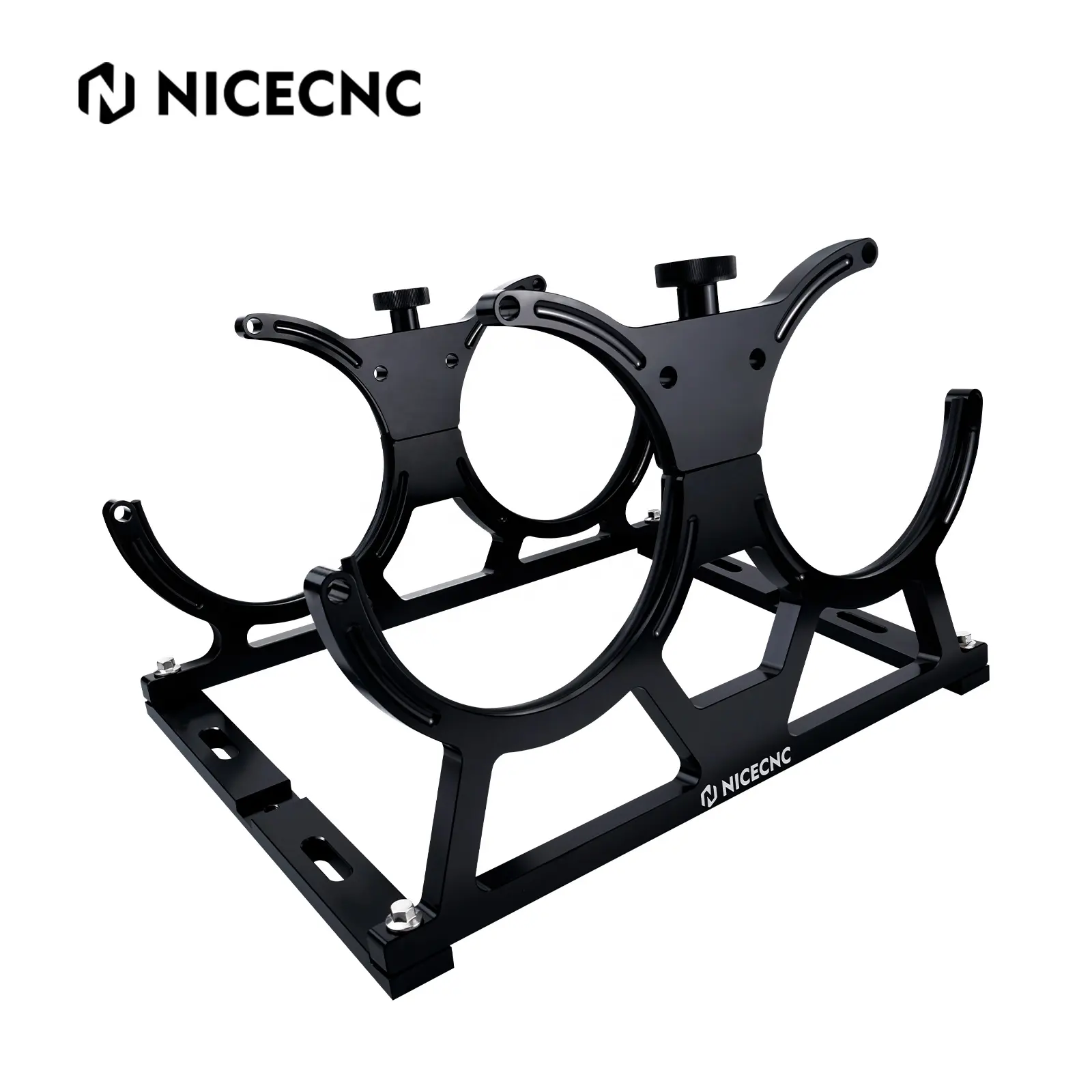 NiceCNC billette aluminium double 7 ''Kit de support de bouteille nitreuse pour les bouteilles nitreuses 10LB And15LB
