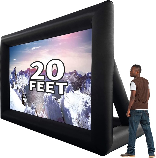 Factory Custom Inflatable Waterproof PVC Balloon Portable Projector Movie Screen for Outdoor Party Backyard Pool Fun