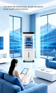 Ventilateur Rafraîchisseur d'<span class=keywords><strong>Air</strong></span> Évaporatif Portable 75W avec Télécommande Mécanique et Double Alimentation, Certifié CE - Vente en Gros Usine - Product Image 3