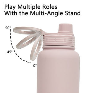 마그네틱 스테인레스 스틸 체육관 병 누출 방지 뚜껑 넓은 입 스포츠 병 삼각대 홀더 액세서리 진공 플라스크에 적합 - Product Image 2