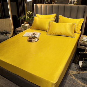 Drap-housse de qualité supérieure Drap-housse de lit de couleur unie européenne pleine grandeur - Product Image 4