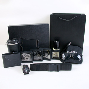 ग्लास बेल्ट के साथ थोक पर्यावरण के अनुकूल काले पुरुषों का उपहार सेट थर्मोमॉग वॉच वॉलेट 5-इन-1 वैलेंटाइन डे उपहार - Product Image 2