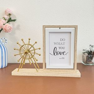 Cadre photo de grande roue DIY 6 pouces, double face, rotatif, pour surface de bureau, album commémoratif, décoration, ornements - Product Image 3