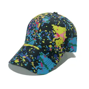 时尚最新扎染棒球帽嘻哈帽彩色彩绘夏季棒球帽
