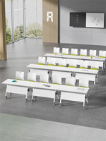 Chine Fabricant Top Vente Table de bureau à cadre en acier bureau de formation avec roues travail écriture Formation table d'étude pliante