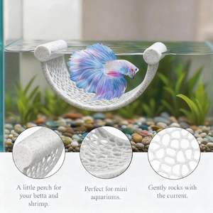 Plataforma Flotante Zenidoo de Plástico Impresa en 3D para Peces Betta, Hamaca de Descanso, Arte Moderno para Adorno de Acuario - Product Image 5
