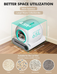 Arenero Inteligente Automático para Gatos con Wifi, Autolimpiable, con Control por Aplicación - Product Image 5