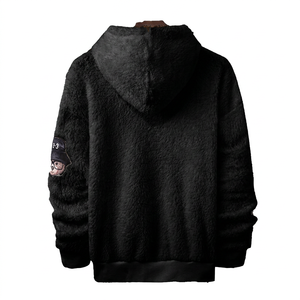 Sweat-shirt à capuche personnalisé de haute qualité pour homme, broderie ours, poche, mode hiver, écologique, coupe-vent, vente en gros - Product Image 6