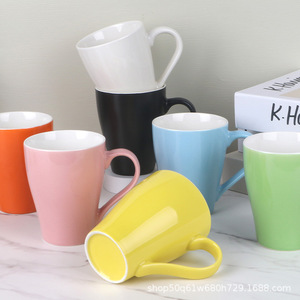 Mug en céramique design minimaliste bleu 350 ml pour le bureau, idéal comme cadeau, avec impression de logo - Product Image 4