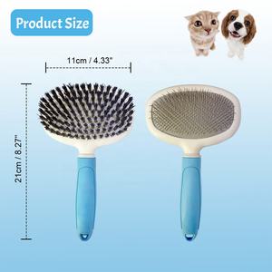 Brosse démêlante double face à poils rigides pour <span class=keywords><strong>chat</strong></span> et chien, peigne pour animaux de compagnie pour la perte de poils et le bain, vente en gros - Product Image 5