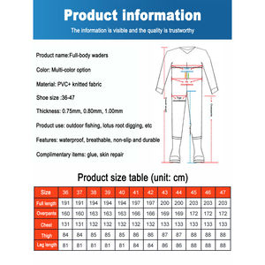 TOPIND Bequeme PVC-Material Heißversiegelte Doppelt Wasserdichte Brustwathose für Angeln und Jagd - Product Image 5