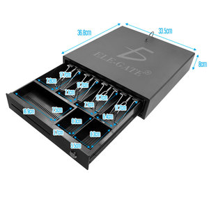 ลิ้นชักเก็บเงินพร้อมถาดปรับระดับได้ RJ 11 ระบบเข้ารหัสแบบเข็มโลหะ - Product Image 3