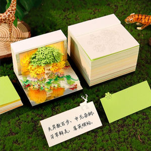 Cadeau de Noël créatif, bloc-notes en papier en forme d'arbre 3D, calendrier à déchirer, impression, calendrier 2025 - Product Image 3