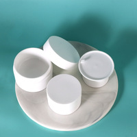 Pots cosmétiques de 5g à 100g pour crèmes pour les yeux, le visage et les mains ; Contenants en plastique PP blanc avec couvercle à vis, surface personnalisable