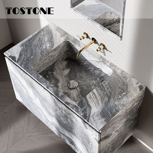 Centro <span class=keywords><strong>de</strong></span> tocador <span class=keywords><strong>de</strong></span> mármol veneciano marrón natural Tostone <span class=keywords><strong>para</strong></span> <span class=keywords><strong>colgar</strong></span> en la pared, ideal <span class=keywords><strong>para</strong></span> la decoración interior <span class=keywords><strong>de</strong></span> baños en hoteles <span class=keywords><strong>de</strong></span> lujo, apartamentos y villas. - Product Image 4