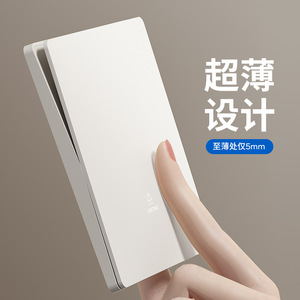 Ultra Thin 86 Type Wall Socket Panel 5 Outlets 16A With <b>Usb</b> Port Frosted White Standard Grounding PC Material - Product Image 4