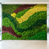Grande Décoration Murale en Mousse Préservée, Verdure Naturelle Écologique, Durable, Sans Entretien, Style Rustique pour la Maison et le Bureau