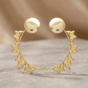 Boucles d'oreilles pendantes en laiton, faites à la main, style indien, vente en gros, unisexe, bijoux classiques pour anniversaire, plaqué rhodium, perle - Product Image 3