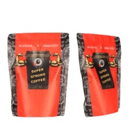 Sachet plat refermable personnalisé en aluminium avec fermeture éclair pour café et thé, type Doypack