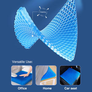 Coussin de siège de voiture personnalisé en gel TPE respirant épais, prix d'usine, 38*32 cm, housse de coussin tricotée - Product Image 6