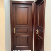 Porte intérieure en bois massif de style européen sur mesure, design sculpté à la main, porte battante peinte pour villa, chambre, appartement, hôtel