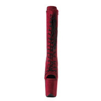Bottes de pole dance personnalisées en daim noir à lacets et fermeture éclair, talons hauts de 8 pouces, plateforme haute, chaussures de danse exotique d'automne