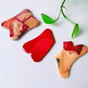 Cuidado personal de la belleza 2020 auténtico <span class=keywords><strong>jaspe</strong></span> de mookaite gua sha Ojo de piedra máscara de Punta guastone - Product Image 6