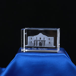 Usine directe en gros personnaliser 3d Laser gravure <span class=keywords><strong>cristal</strong></span> k9 cube de verre personnaliser souvenir de construction - Product Image 3