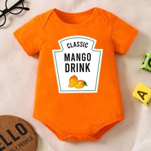 Vêtements pour bébés nouveau-nés populaires 100% coton, manches courtes, col enveloppe, body triangle à imprimé <span class=keywords><strong>fruits</strong></span>, ensemble de 4 pièces - Product Image 6