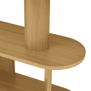 Estante de exhibición de biblioteca de madera maciza nórdica contra la pared sala de estar piso de oficina estante de artículos diseño personalización estanterías abiertas - Product Image 3