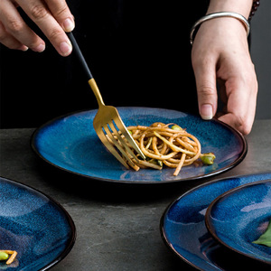 Hot Selling <b>Plate</b> Sets Blue Dishes Round <b>Ceramic</b> Dinner <b>Plates</b> for Restaurants - Product Image 6