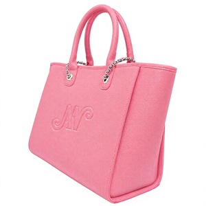 Bolsos Tote de Piel Sintética Rosa Estilo Nueva York al por Mayor con Letras Grabadas y Cadenas, Moda de Última Tendencia para Uso Diario de Mujer, Abiertos, para Todas las Estaciones - Product Image 6