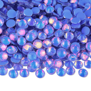 OLeeya Vente en gros de cristaux ronds en opale moka, strass en verre à dos plat non thermocollants, strass personnalisés pour accessoires vestimentaires - Product Image 5