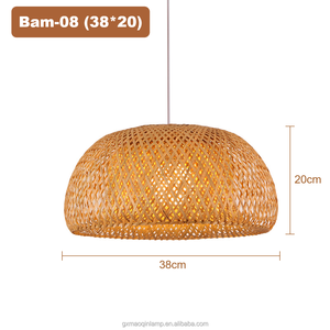 Lámpara <span class=keywords><strong>LED</strong></span> colgante de isla de <span class=keywords><strong>cocina</strong></span> Lámpara de bambú para interiores con pantallas y cubiertas Lustre Suspendu Cuisine - Product Image 3