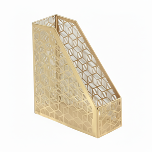 ชั้นวางนิตยสารโลหะสำหรับตกแต่งสำนักงานและตกแต่งบ้านที่จัดนิตยสารชุบทองแบบพรีเมี่ยม - Product Image 1