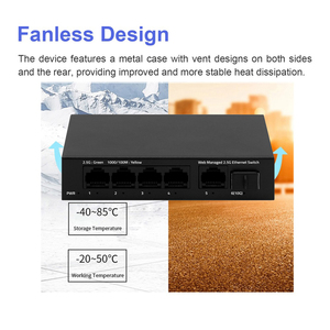 2.5gbe Quản Lý chuyển đổi 5 cổng 2500Mbps mạng 10G SFP + khe cắm uplink web quản lý liên kết tập hợp trung tâm Internet Splitter - Product Image 4